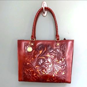 Patricia Nash Zancona Burnished Tooled Tote